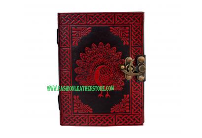 Celtic Peacock Handmade Leather Journal Plain Leather Dairy Note Book